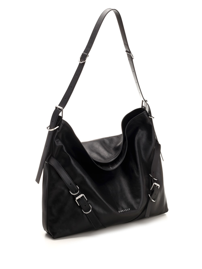 Shop Givenchy Black Xl Voyou Shoulder Bag