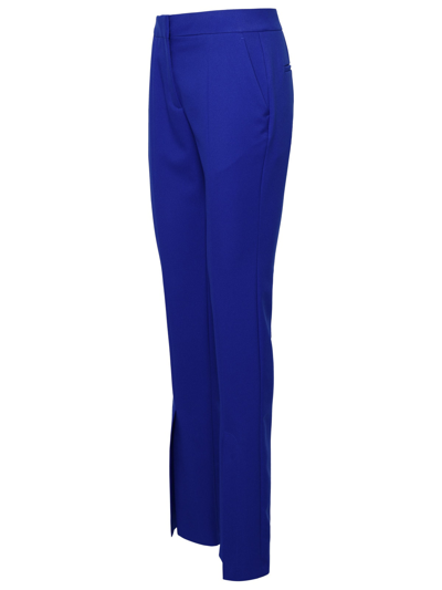 Shop Off-white Tech Drill Blue Polyester Trousers