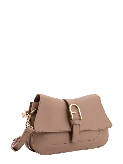 Furla Flow Handbag In Beige