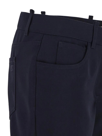 Shop Off-white Flared Pants In Cobalt Blu