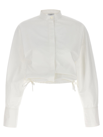 Shop Ferragamo Cropped Shirt In White