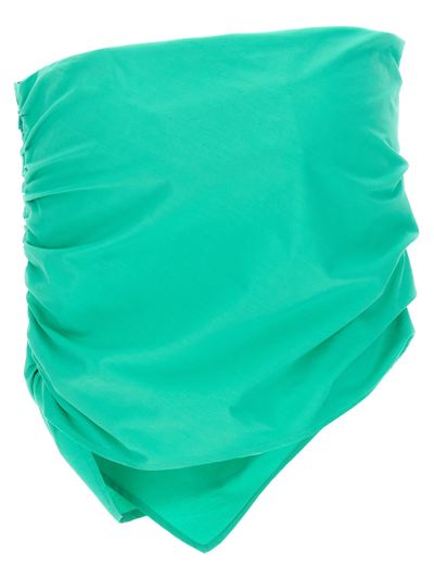 Shop Attico Hatty Skirt In Green