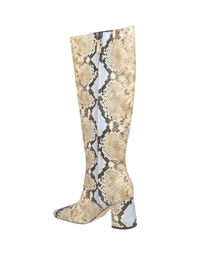 Tory Burch Python Print Embossed Leather Boot In Lavender