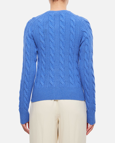 Shop Polo Ralph Lauren Wool Cashmere Cardigan In Blue