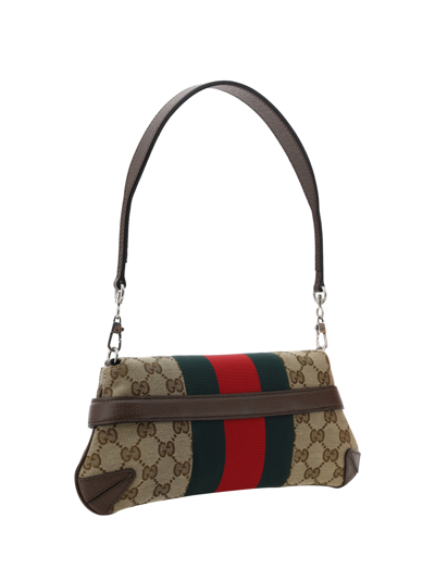 Shop Gucci Horsebit Mini Shoulder Bag In Ebony/acero