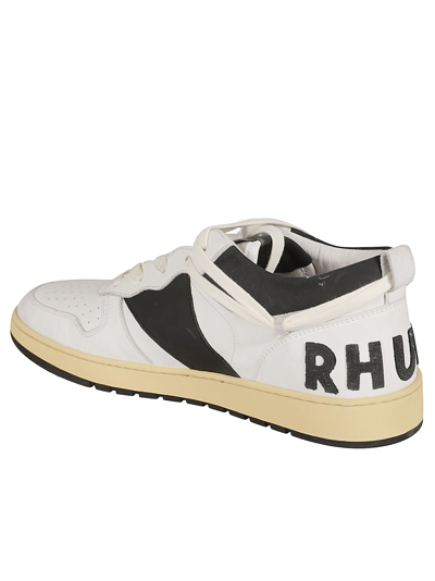 Shop Rhude Rhecess Low Sneakers In White/black