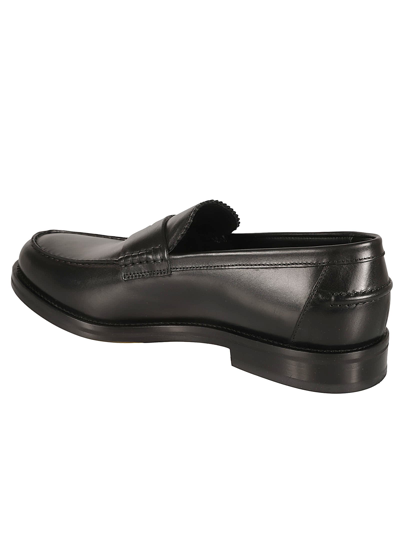 Shop Doucal's Deco Loafers In Black