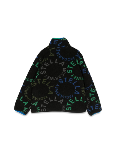 Shop Stella Mccartney Sweatshirt Jacket With Logo In Multicolor