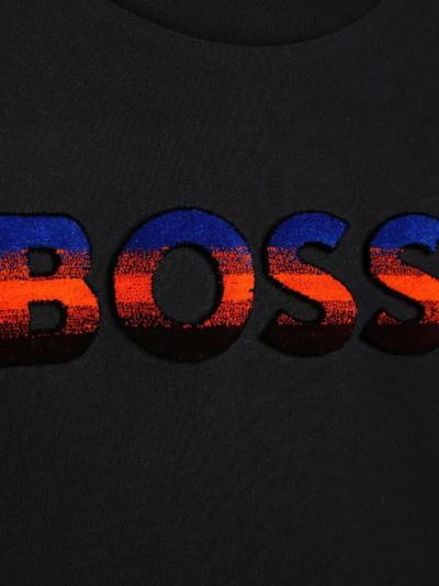 Shop Hugo Boss Multicolor Logo T-shirt In Nero
