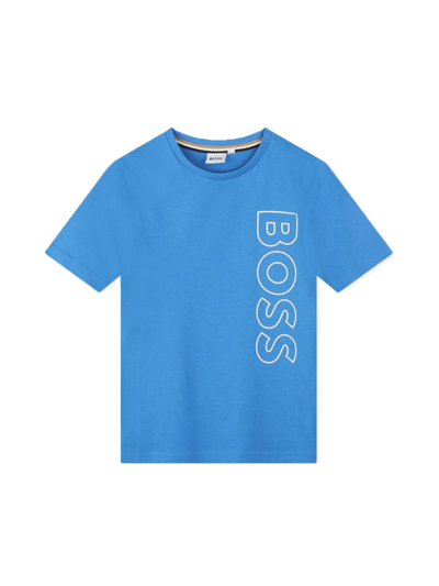 Shop Hugo Boss T-shirt Logo In Blu