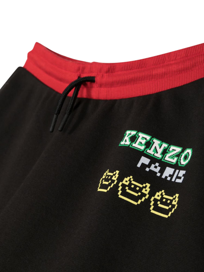Shop Kenzo Flared Skirt With Drawstring In Blu