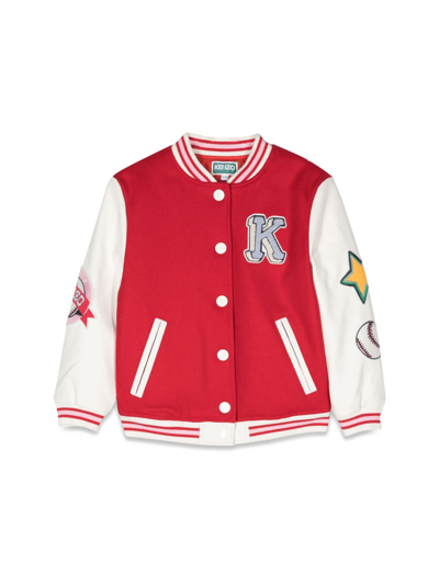 Shop Kenzo Varsity Jacket In Rosso
