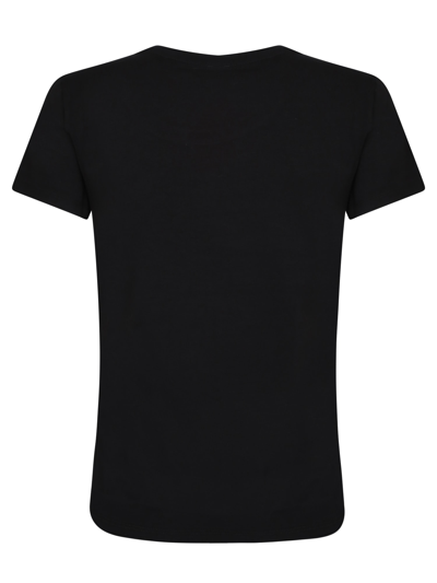 Shop Liu •jo Front Logo Black T-shirt By Liu Jo