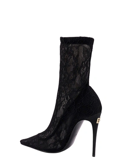 Shop Dolce & Gabbana Lace Ankle Boots