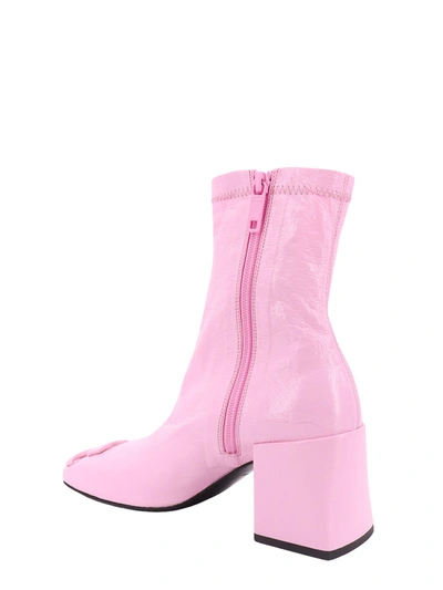Shop Courrèges Vynil Anke Boots With Embossed Logo