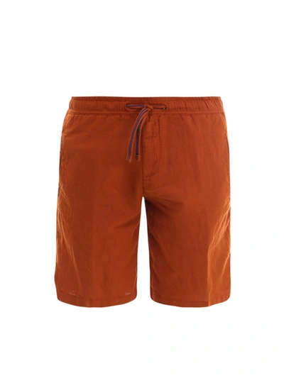 Shop Perfection Gdm Linen And Cotton Bermuda Shorts