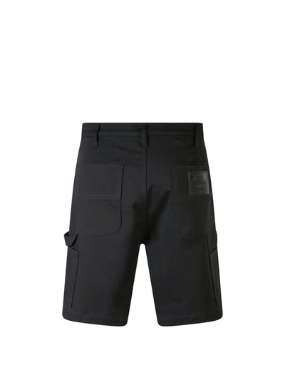 Shop Moschino Cotton Bermuda Shorts With Back Logo Patch