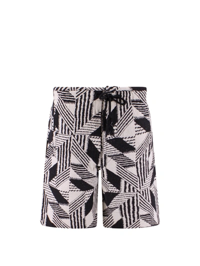 Shop Isabel Marant Cotton Bermuda Shorts With All-over Print