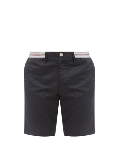 Shop Perfection Gdm Cotton Blend Bermuda Shorts With Elastic Waistband