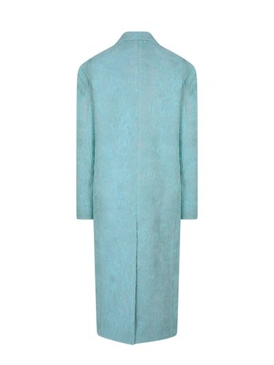 Shop Krizia Jersey Pleated Fabric Coat