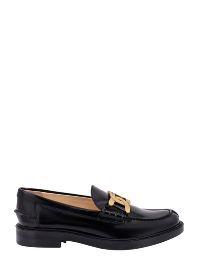 Shop Tod's Leather Loafer With Iconic Metal Detail