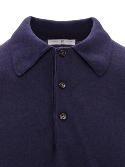 Shop Pt Torino Cotton And Silk Polo Shirt