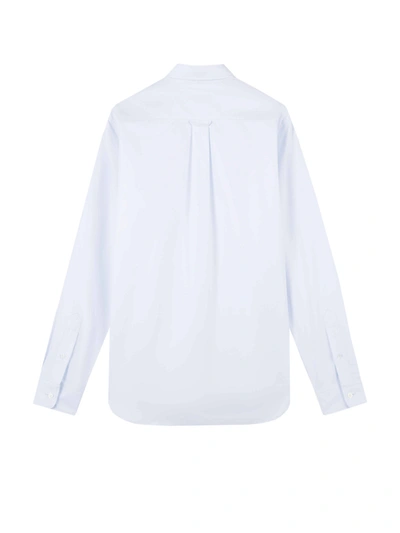 Shop Maison Kitsuné Cotton Shirt With Iconic Frontal Patch
