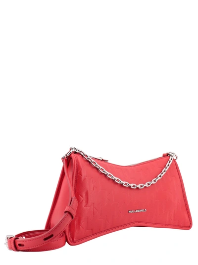 Shop Karl Lagerfeld Recycled Material Shoulder Bag With Embossed Logo Print