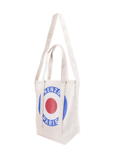 Shop Kenzo Canvas Shoulder Bag With  Target Print