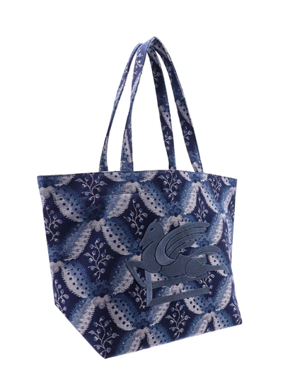 Shop Etro Jacquard Fabric Shoulder Bag With Floralia Print