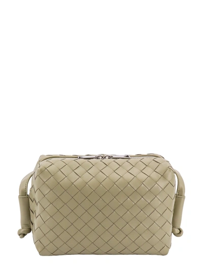 Shop Bottega Veneta Leather Shoulder Bag With Woven Effect