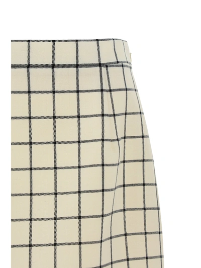 Shop Marni Virgin Wool Skirt With Check Motif
