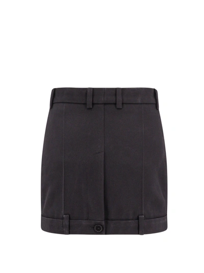 Shop Balenciaga Wool Deconstructured Skirt