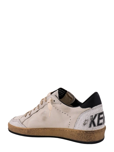 Shop Golden Goose Leather Sneakers With Used Effect