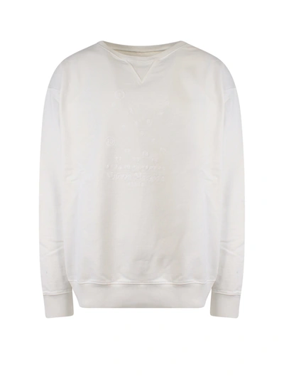 Shop Maison Margiela Cotton Sweatshirt With Embroidered Logo On The Front