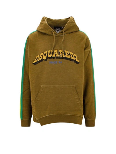 Shop Dsquared2 Cotton Sweatshirt With Frontal Logo