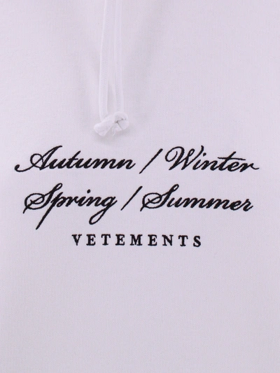 Shop Vetements Cotton Blend Sweatshirt With Embroidered 4 Seasons Logo