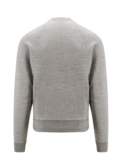 Shop Tom Ford Cotton Sweatshirt With Logoed Label