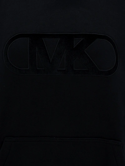 Shop Michael Kors Biologic Cotton Sweatshirt With Flocked Monogram