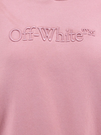 Shop Off-white Organic Cotton Sweatshirt With Embroidered Logo Exclusive Capsule Collection