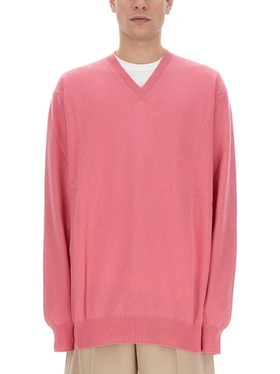 Shop Comme Des Garçons Wool Jersey. In Pink
