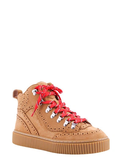 Shop Palm Angels Suede Brouge Boots