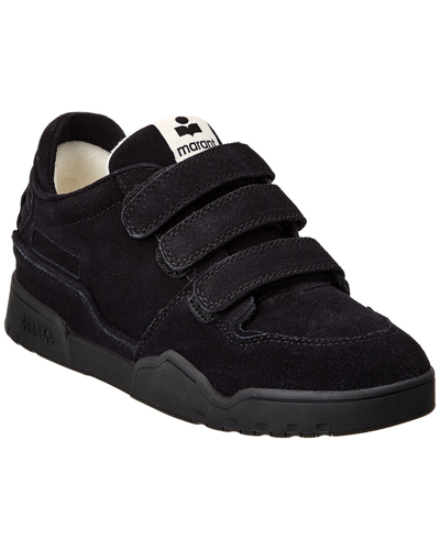 Shop Isabel Marant Oney Suede Sneaker In Black