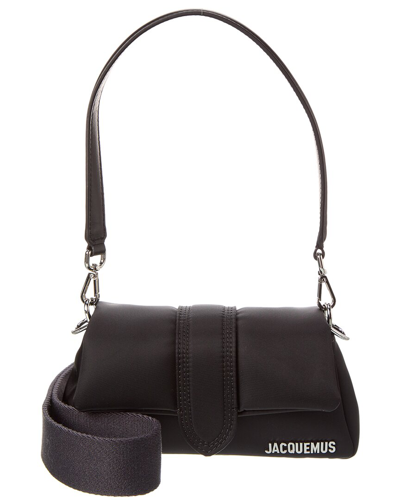 Shop Jacquemus Le Petit Bambimou Nylon Shoulder Bag In Black