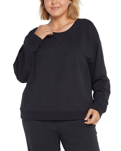 Shop Nydj Plus Basic Sweatshirt In Black