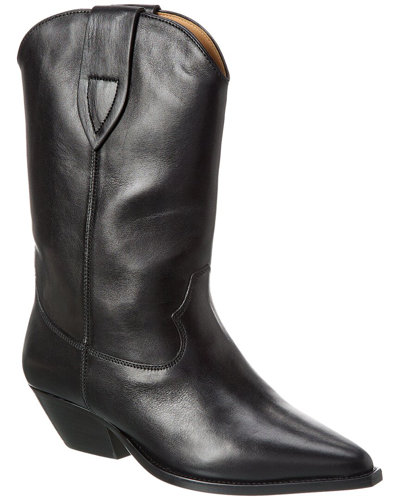 Shop Isabel Marant Iconic Leather Boot In Black