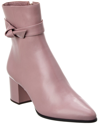 Shop Alexandre Birman Clarita 60 Leather Bootie In Pink