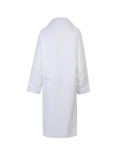 Shop Krizia Cotton Dress With Asymmetric Neckline