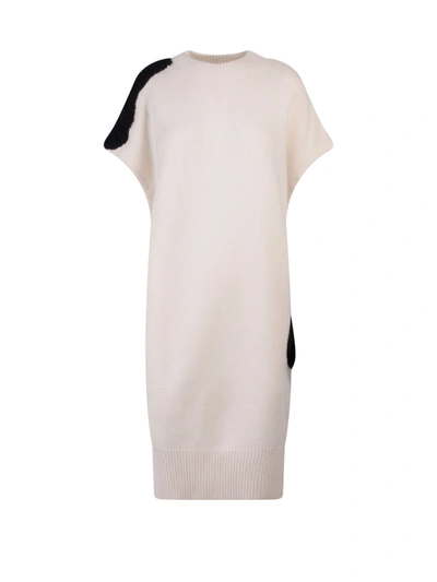 Shop Krizia Ribbed Wool And Cashmere Dress