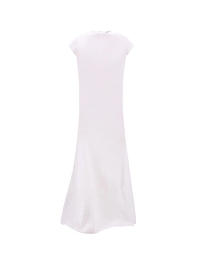 Shop Vetements Long Viscose Dress With All-over Ton Sur Ton Logo Print